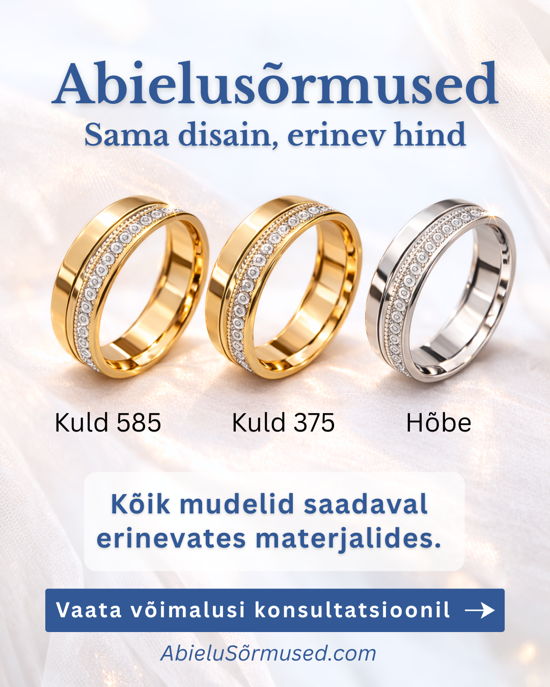 Abielusõrmused.com Facebook ad from May 13, 2026