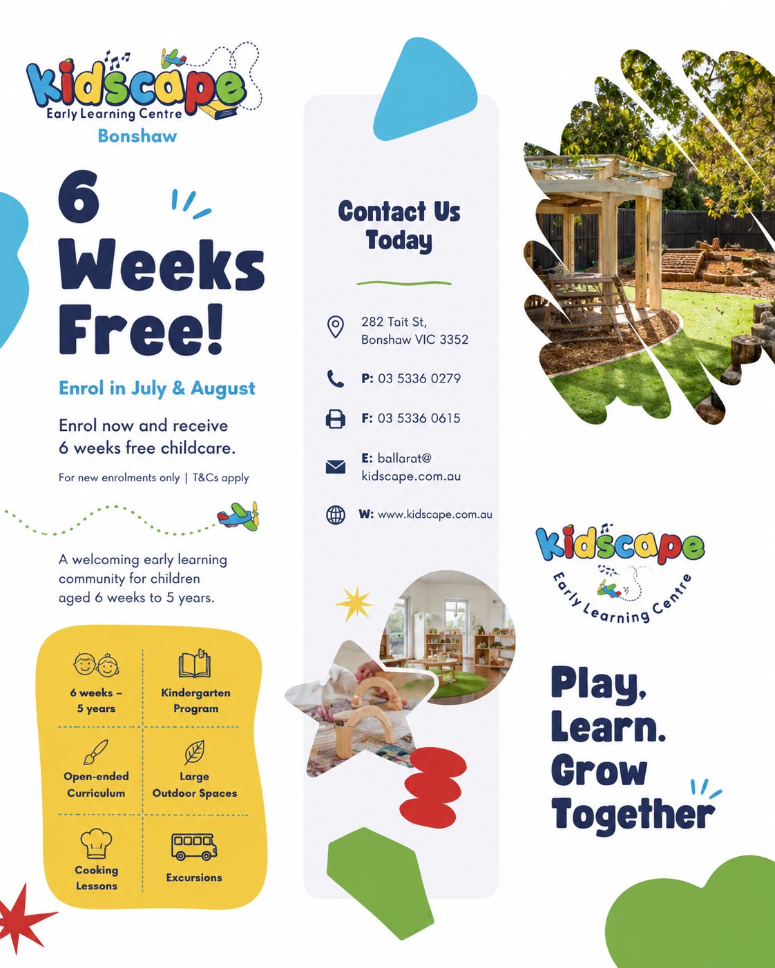 Kidscape Early Learning Centre Ballarat Facebook ad: Looking for a warm, welcoming early learning community…