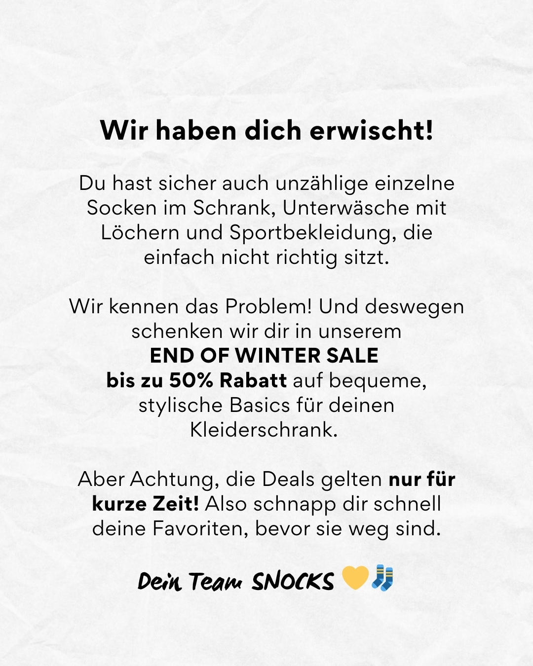Snocks Facebook ad