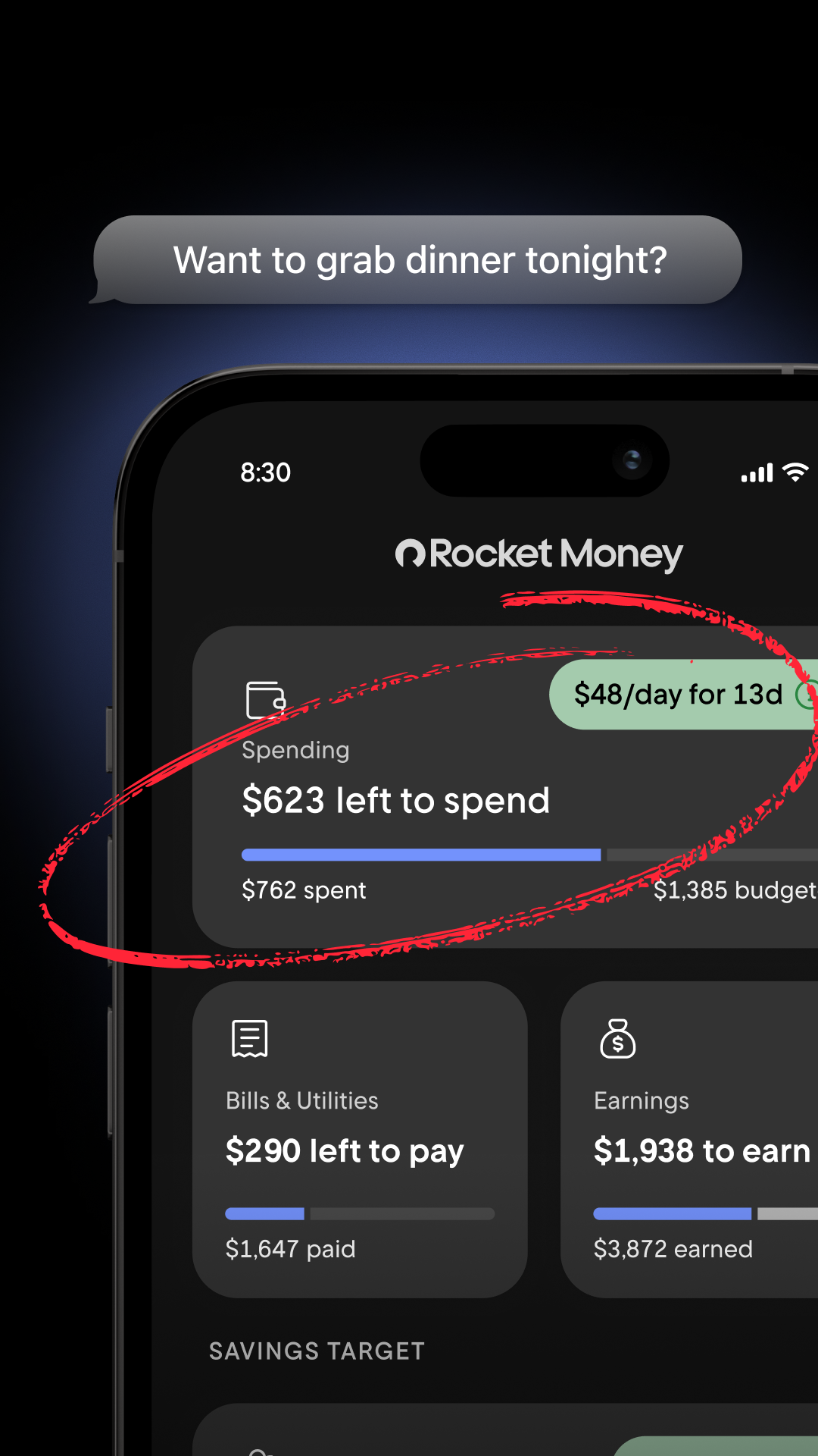 Rocket Money Facebook ad