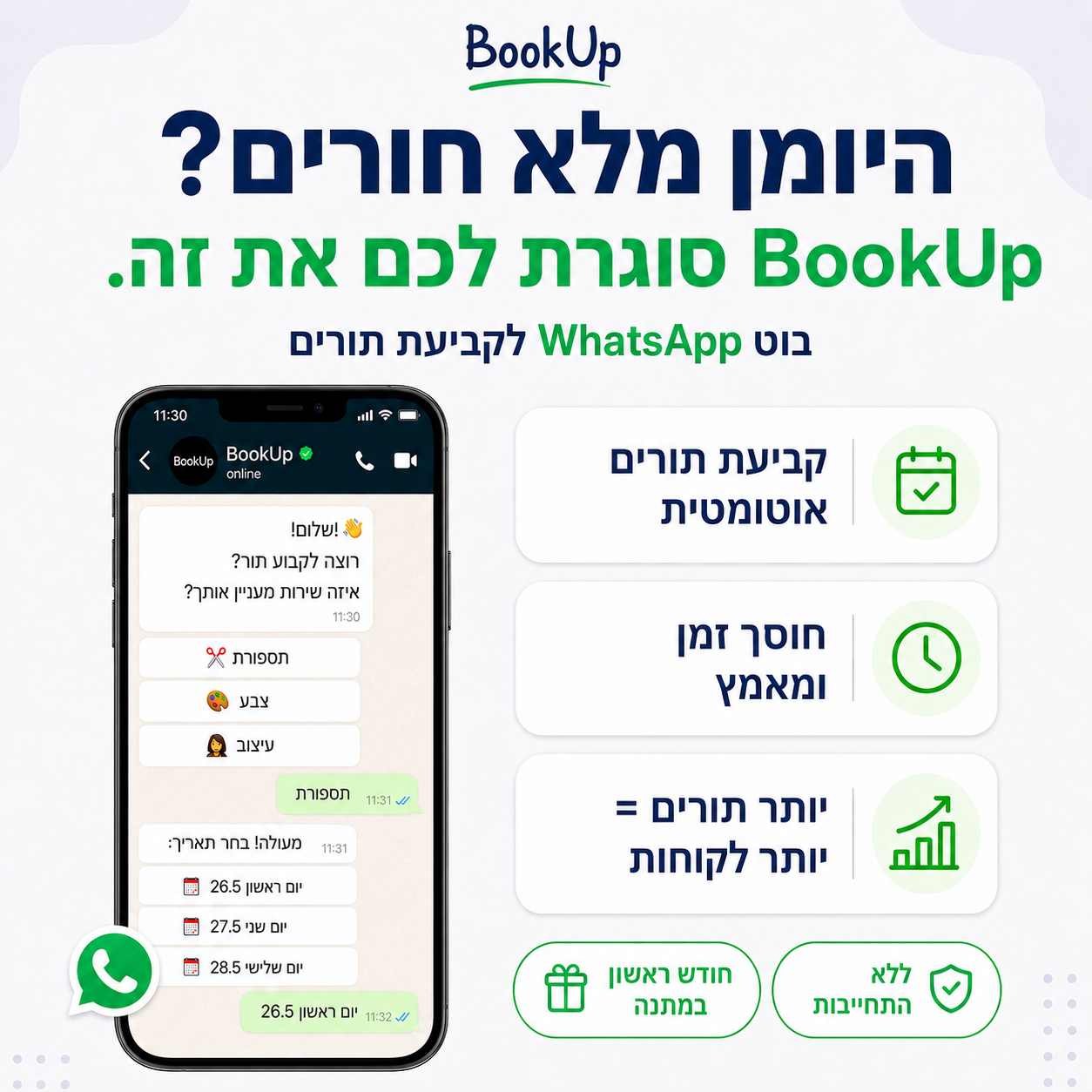 Bookup Facebook ad: רוצים לראות איך זה עובד?