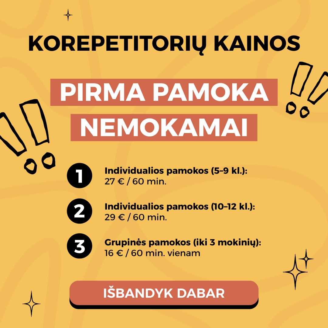 Tutory.lt Facebook ad: Korepetitoriai