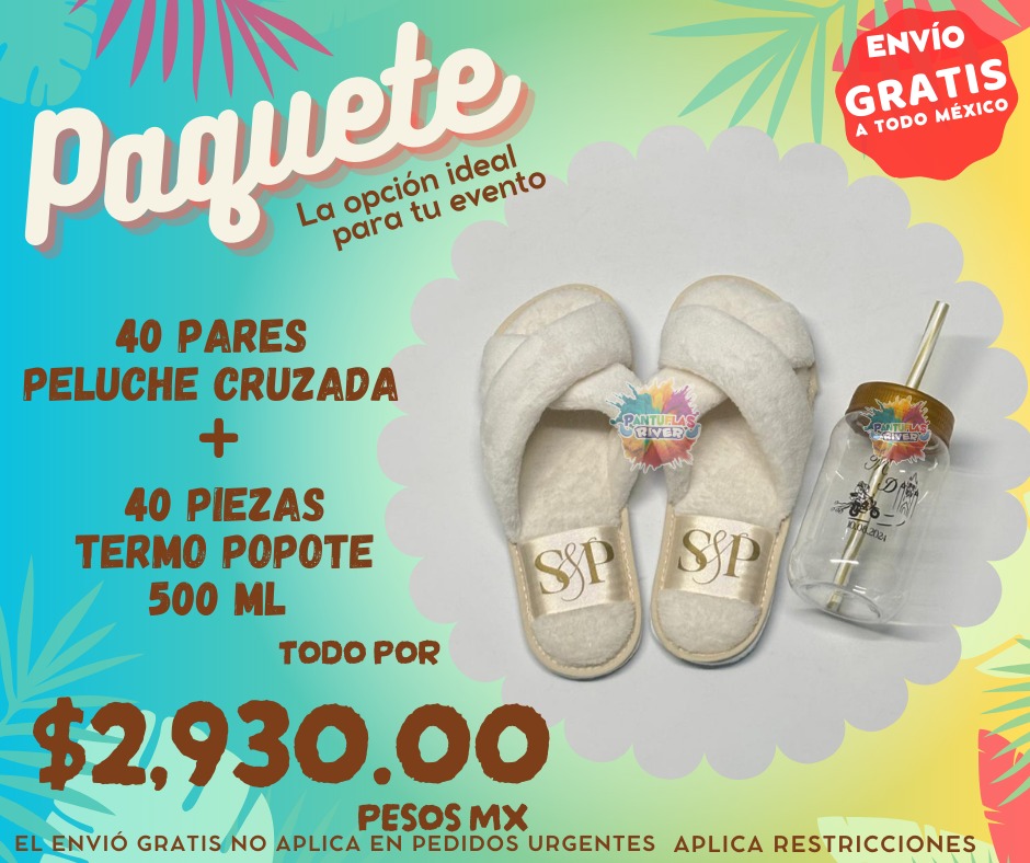 River I Pantuflas y Sandalias Personalizadas Facebook ad: ¡El detalle perfecto para tus eventos!