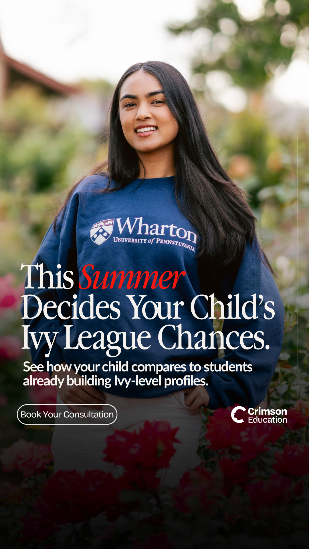 Crimson Education Facebook ad