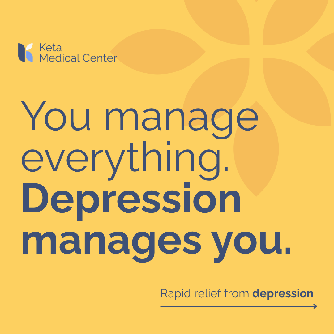 KETA Medical Center Facebook ad: We're making safe & supervised Ketamine & Spravato…