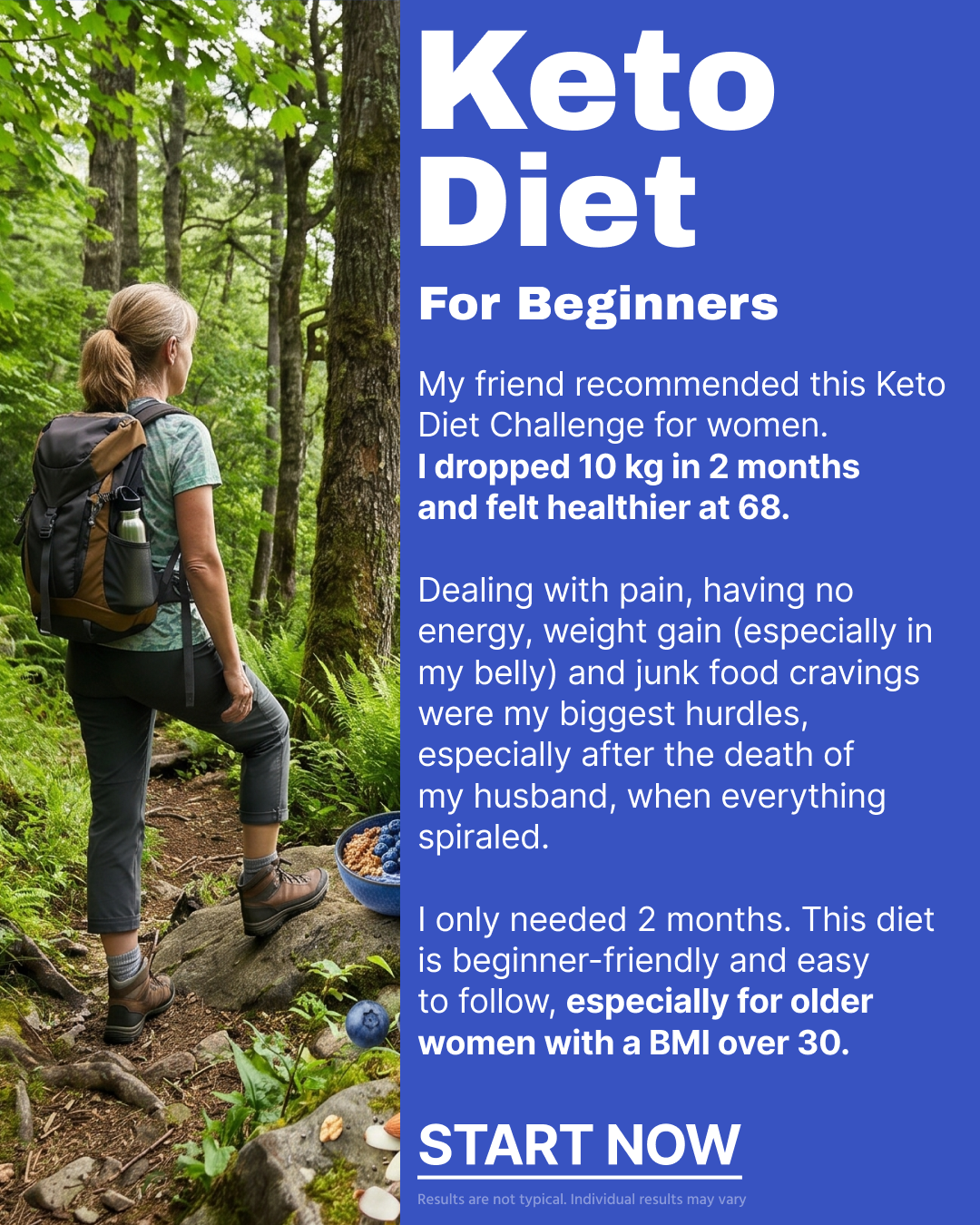 Julie Brown Facebook ad: Start Transformation Now!