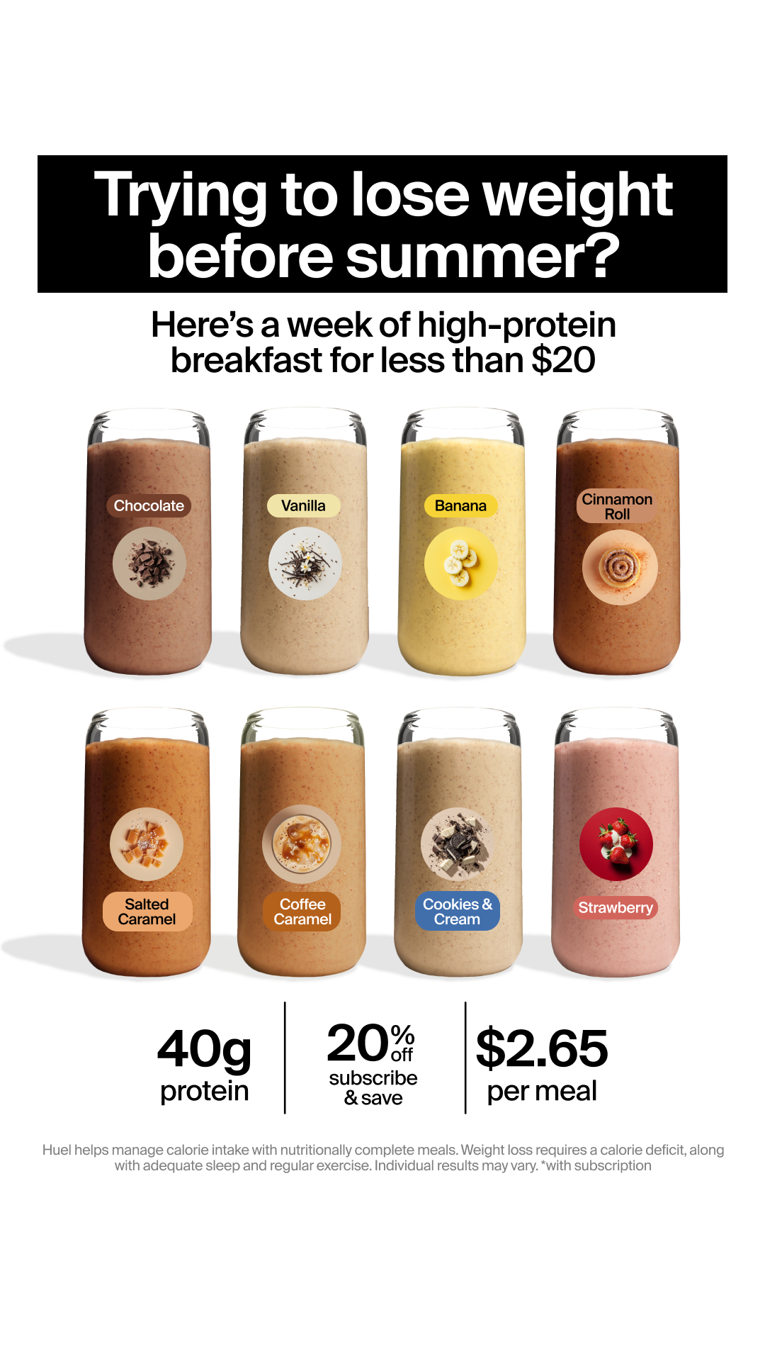 Huel Facebook ad