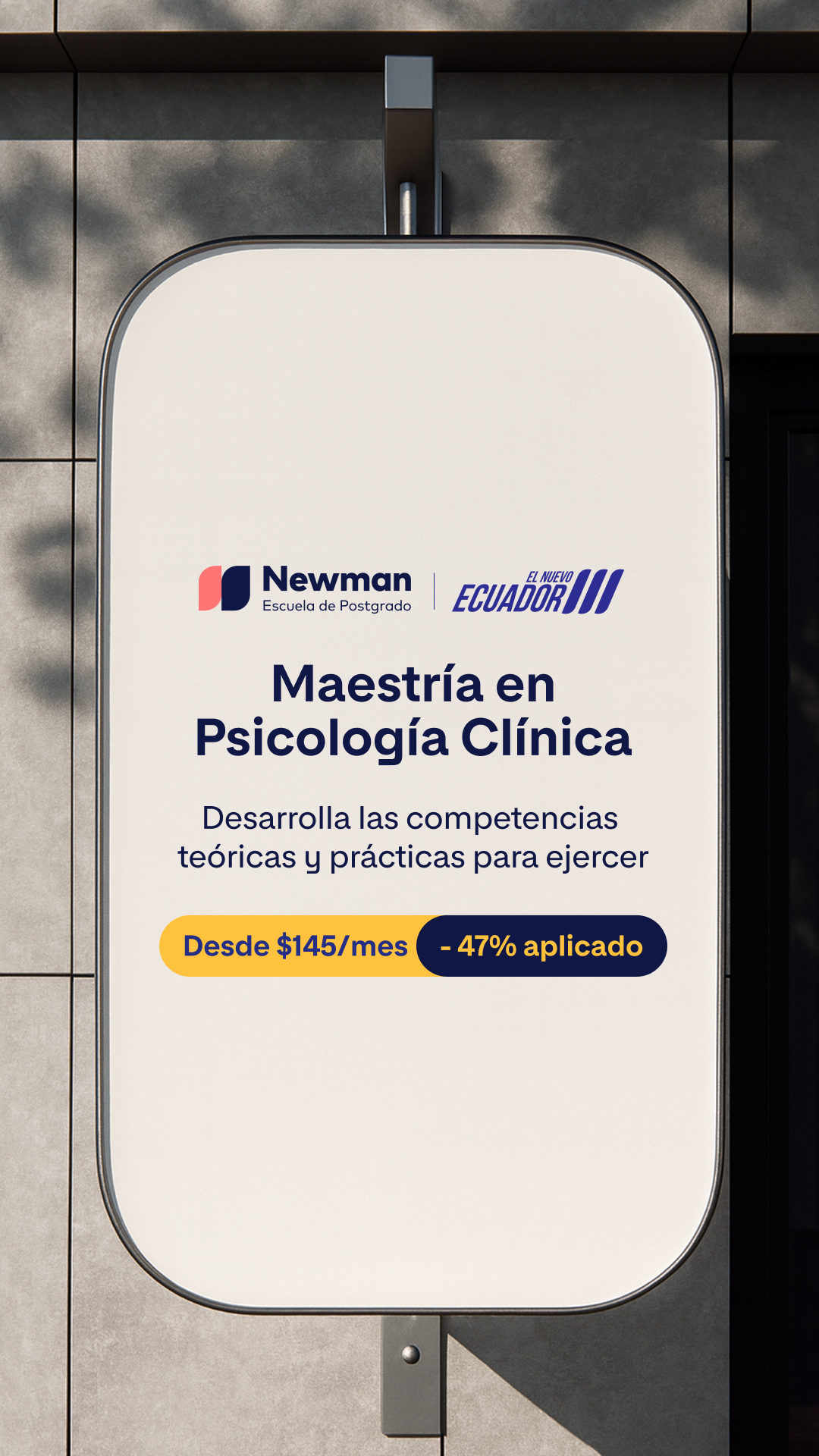 Escuela de Posgrado Newman Facebook ad