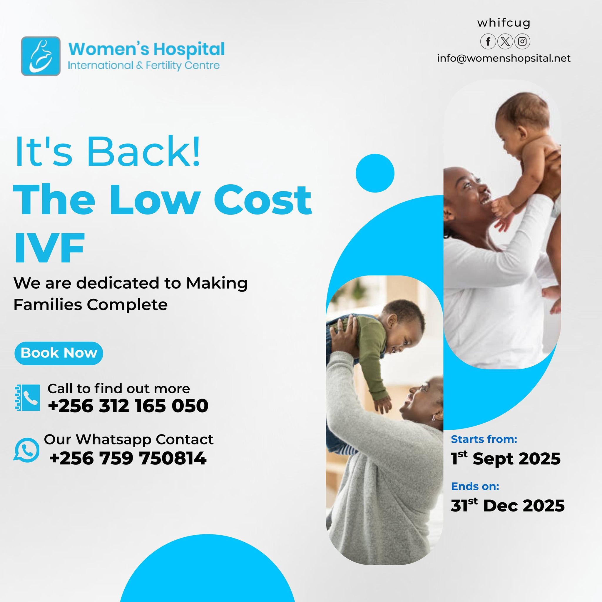 Women's Hospital International and Fertility Centre Facebook ad: IVF