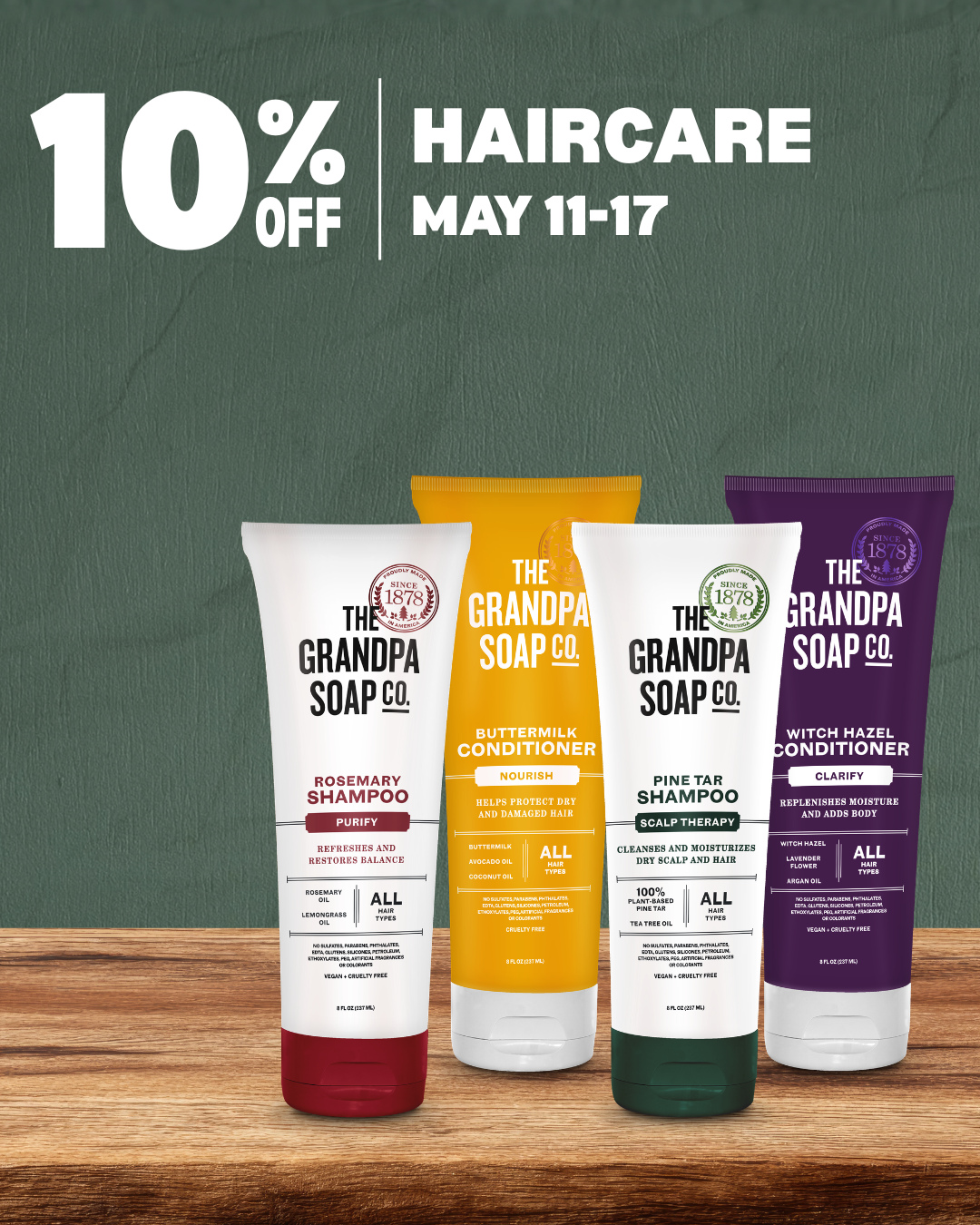 The Grandpa Soap Company Facebook ad: Haircare Products & Details | Grandpa Soap Co.