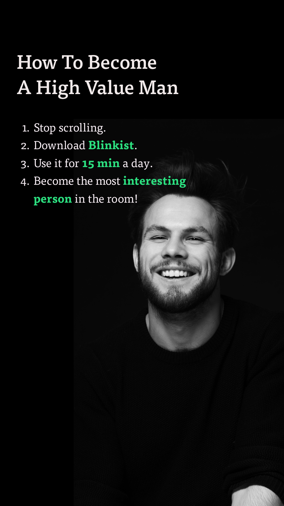 Blinkist Facebook ad