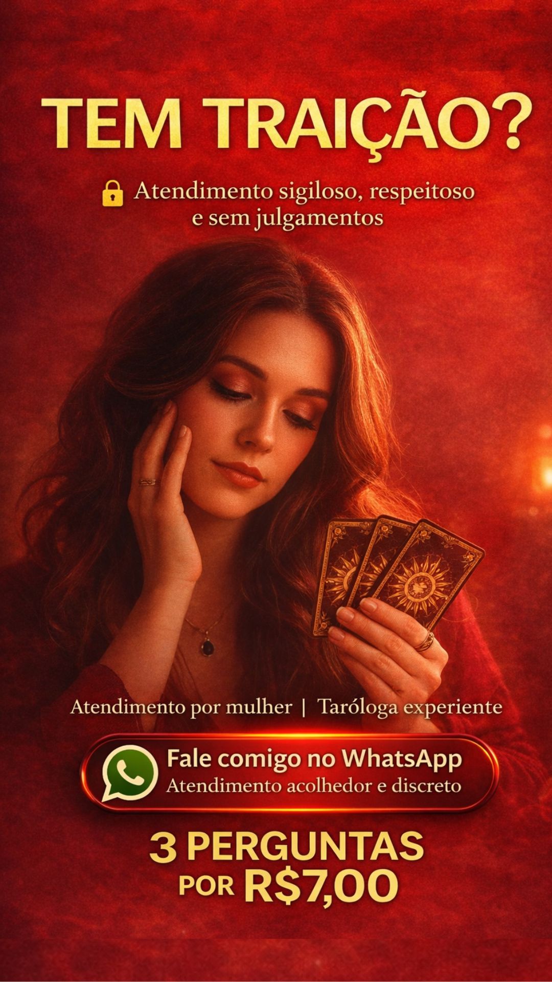 Mary Tarot Facebook ad: Consulte Comigo Agora no Whatsapp