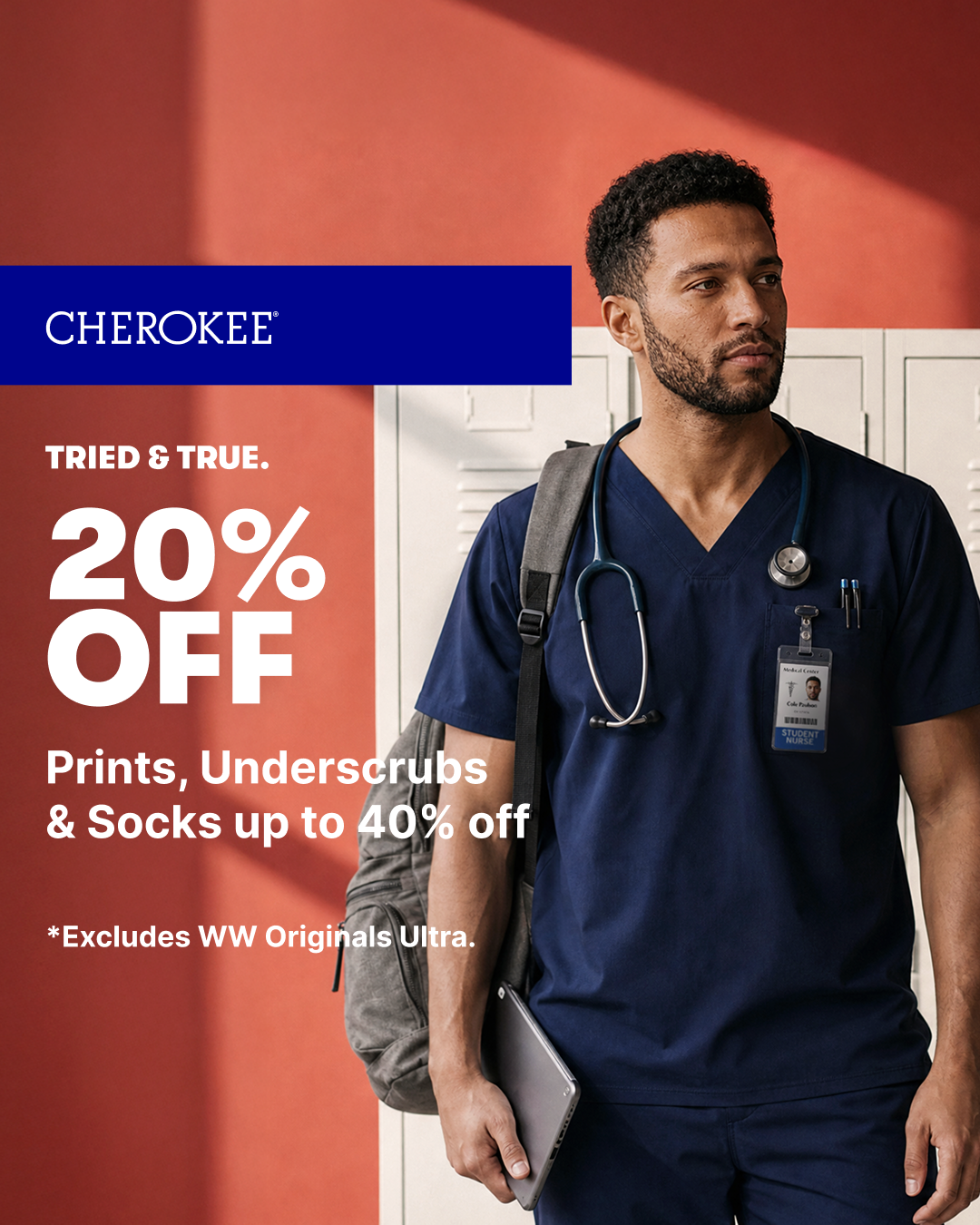 Cherokee Uniforms Facebook ad