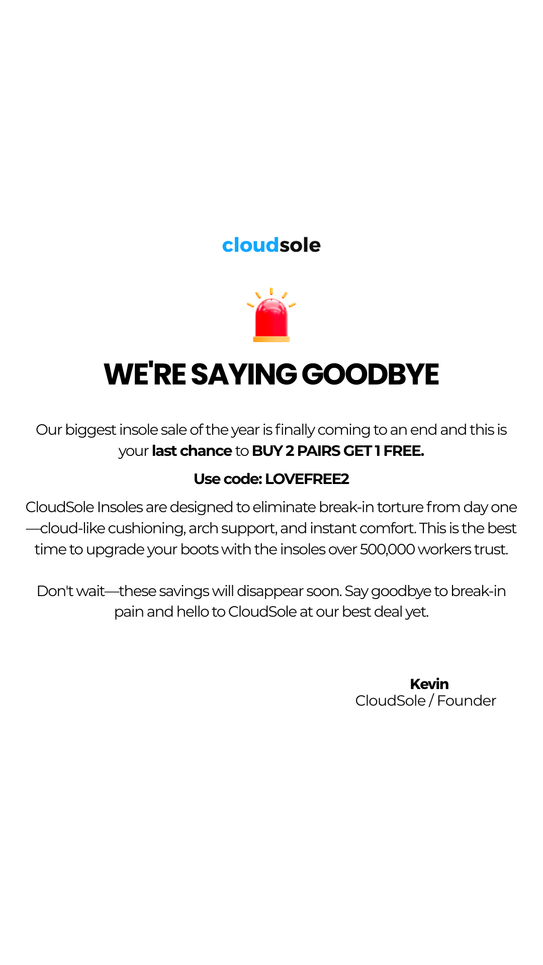 CloudSole Facebook ad