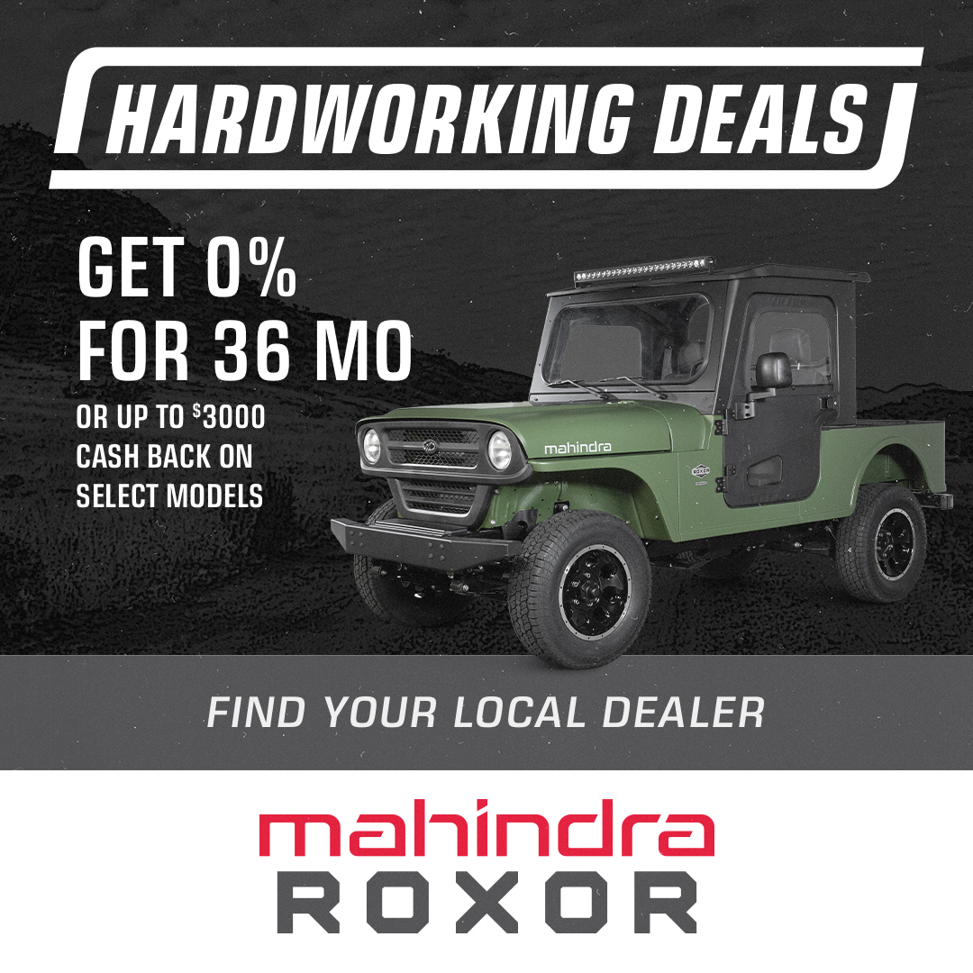 Mahindra Ag North America Facebook ad: With all-steel and more power, the ROXOR is…