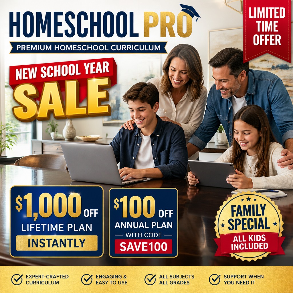 Homeschool Pro Facebook ad: Online Homeschool Curriculum by RLS RemoteLearning.School