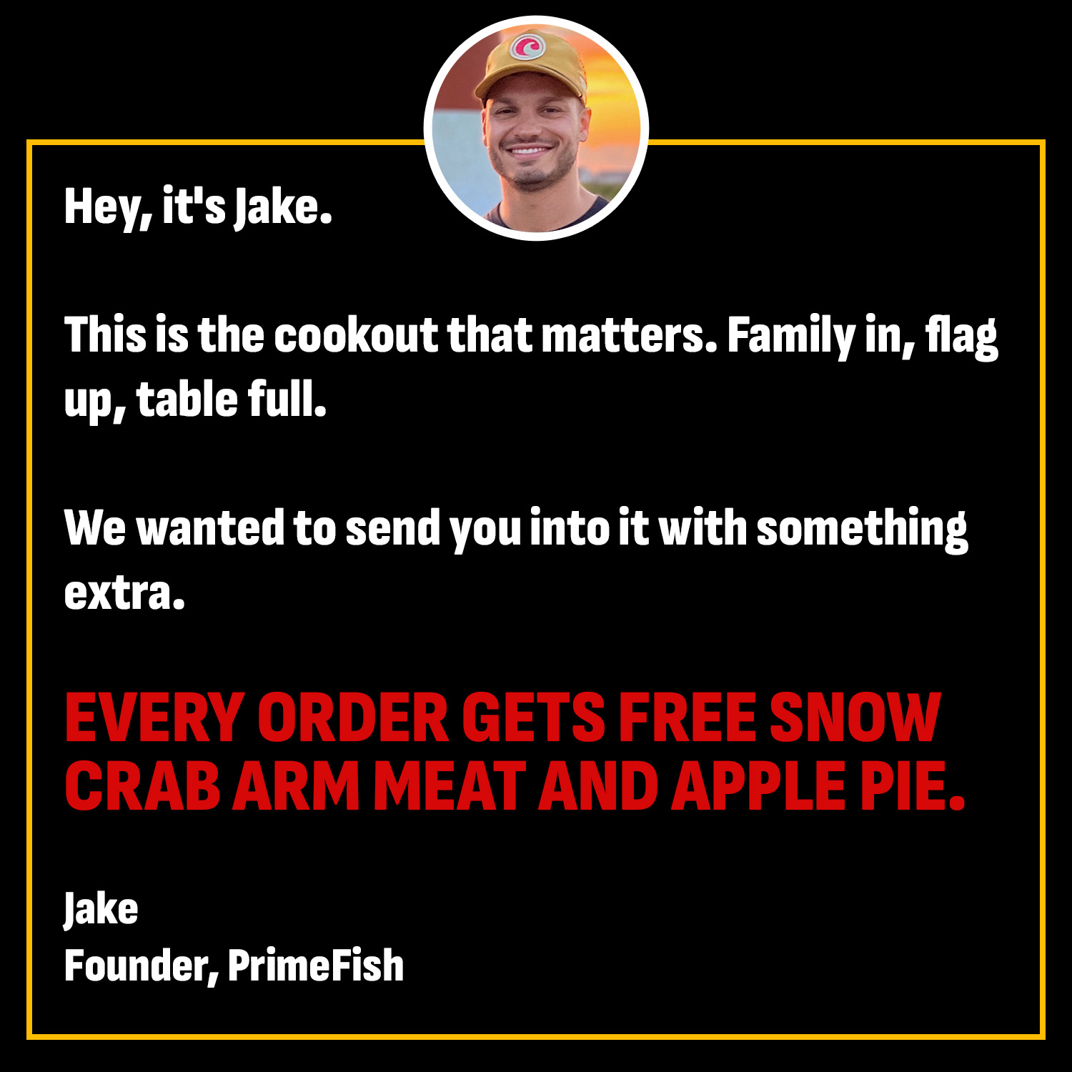 PrimeFish Seafood Co. Facebook ad