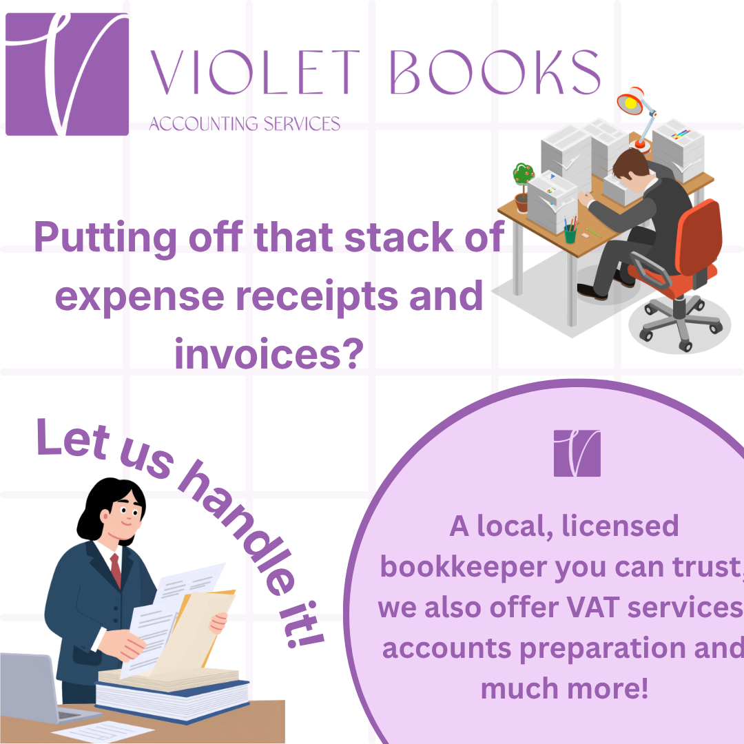 Violet Books Facebook ad: Bookkeeping Services
