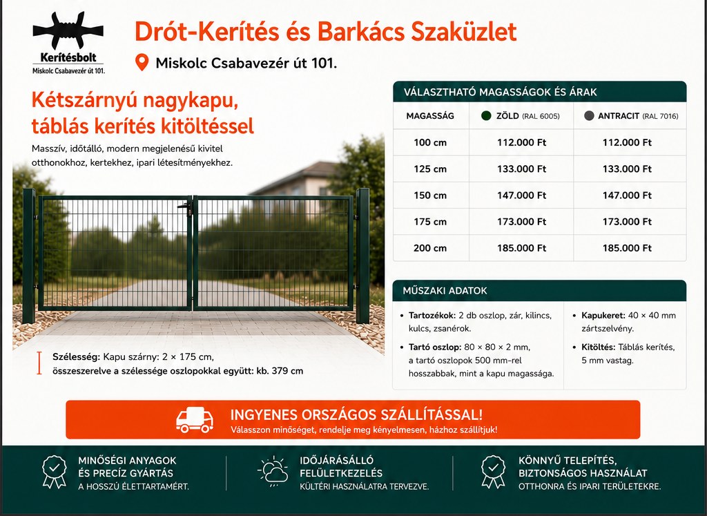 Drót-Kerítés és Barkács Szaküzlet Miskolc Facebook ad: Kerítésbolt Miskolc