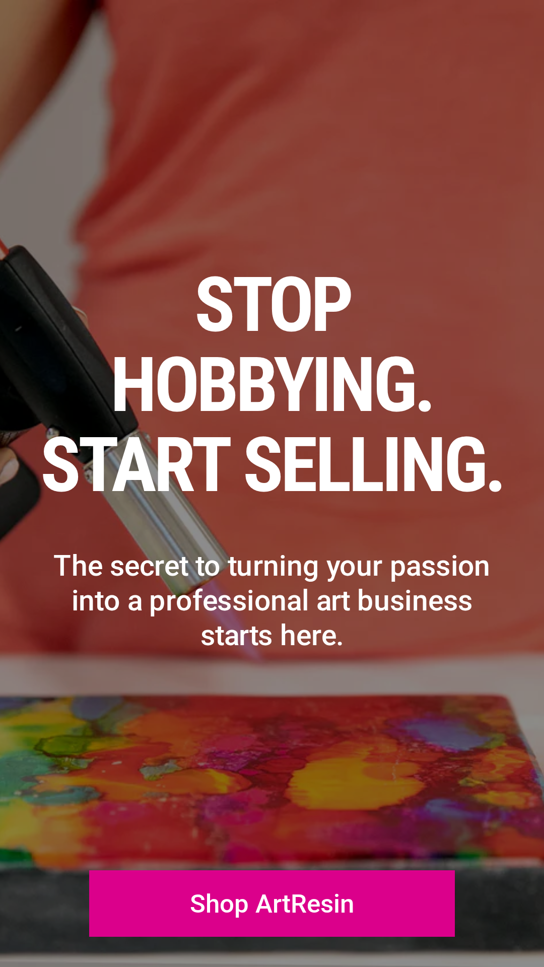 ArtResin Facebook ad