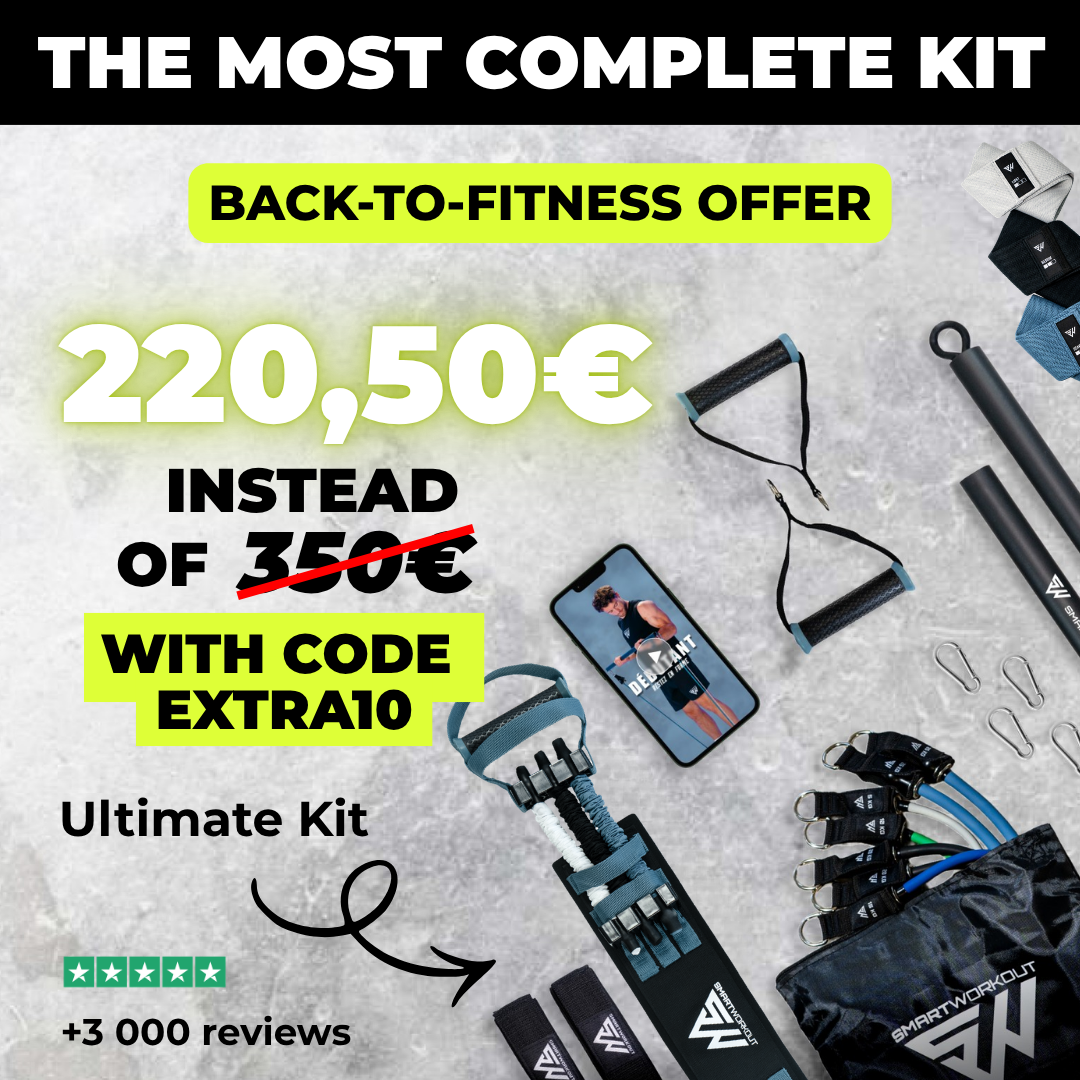 SmartWorkout Facebook ad: 30% off the Ultimate Kit for back-to-fitness