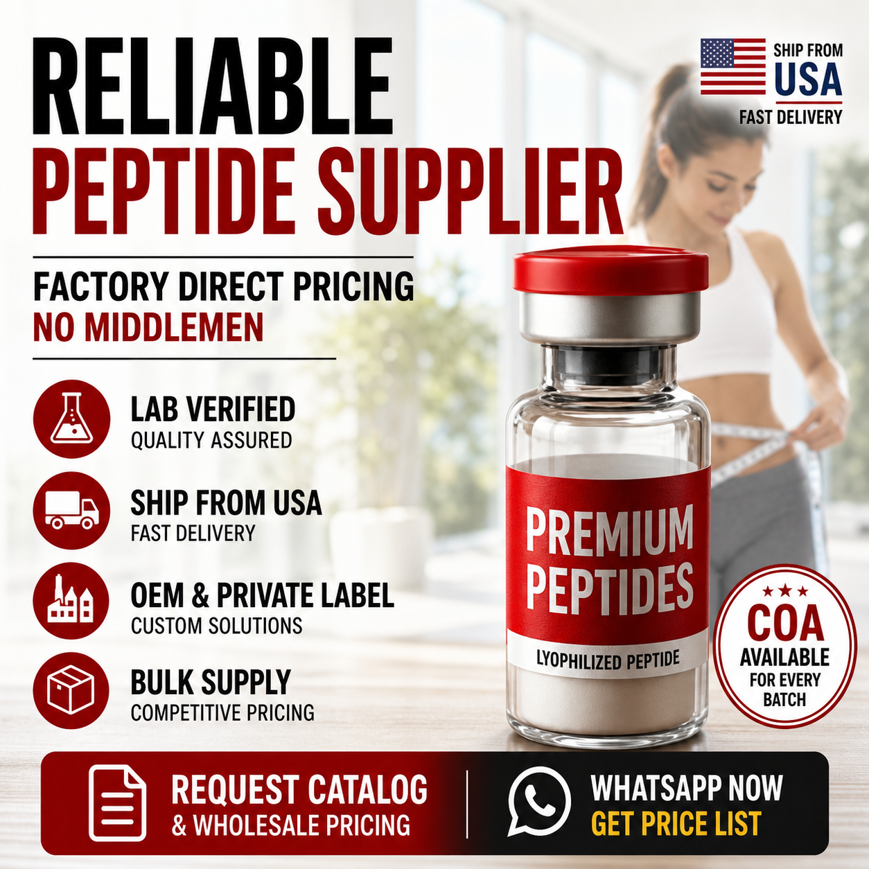 Nexus Peptide Supply Facebook ad: 与我们聊天