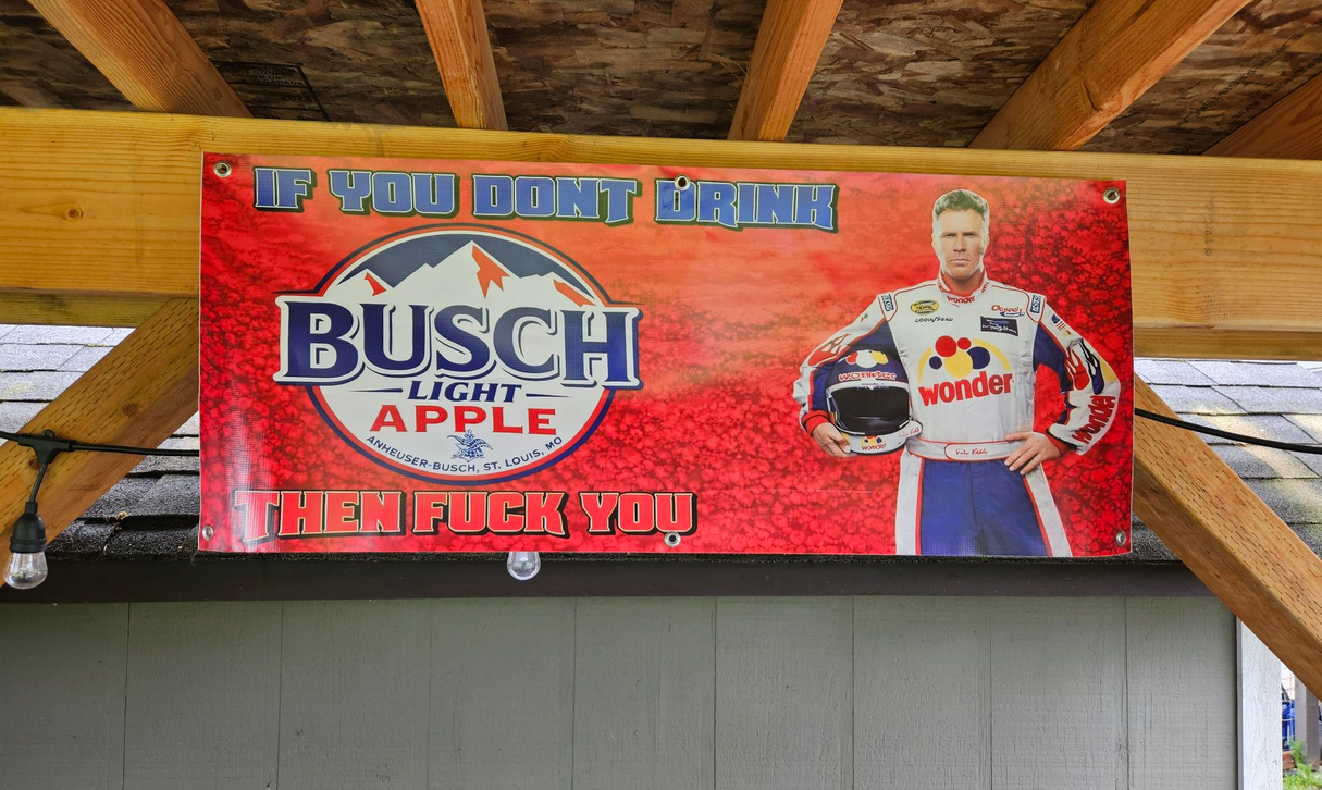 Ultimate Mancave Decor Facebook ad: Pure Ricky Bobby Energy