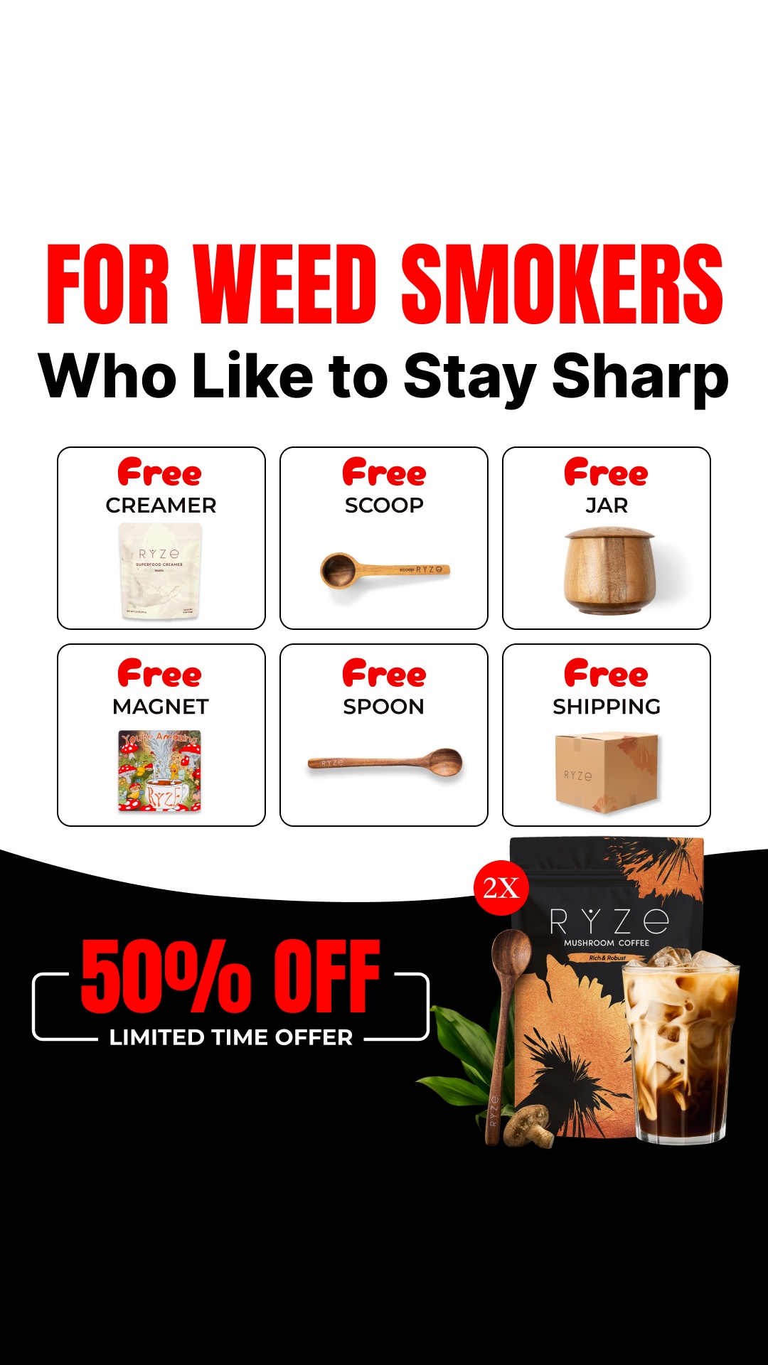 RYZE Superfoods Facebook ad
