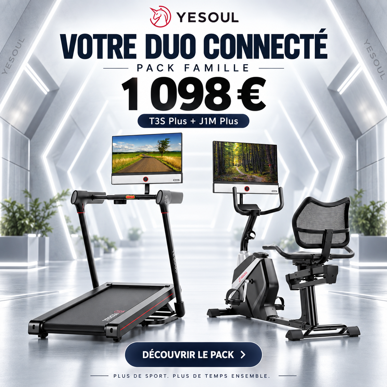 Yesoul Fitness France Facebook ad: Cet été, offrez à votre famille un espace fitness à…