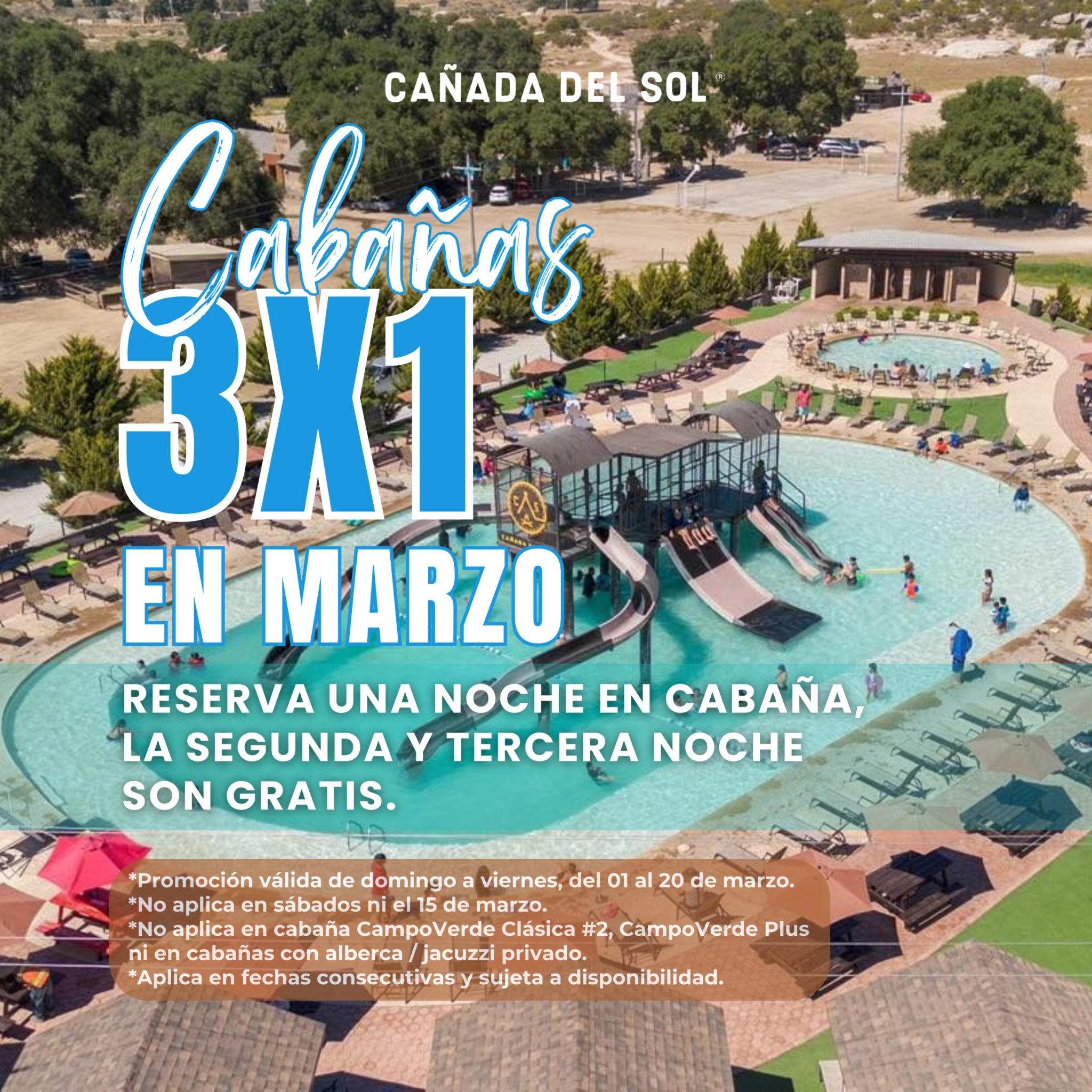 Caรฑada del Sol Facebook ad: CABAรAS EN TECATE
