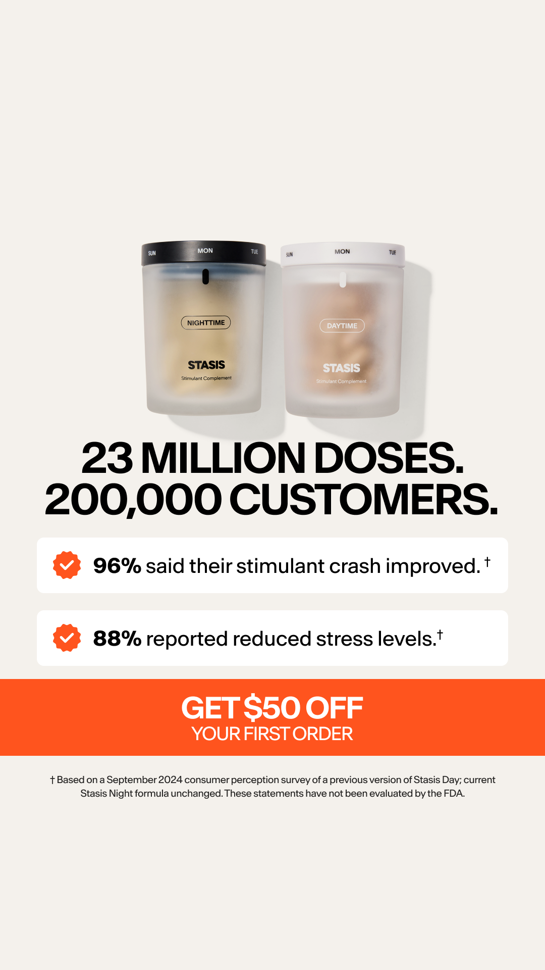 Stasis Facebook ad