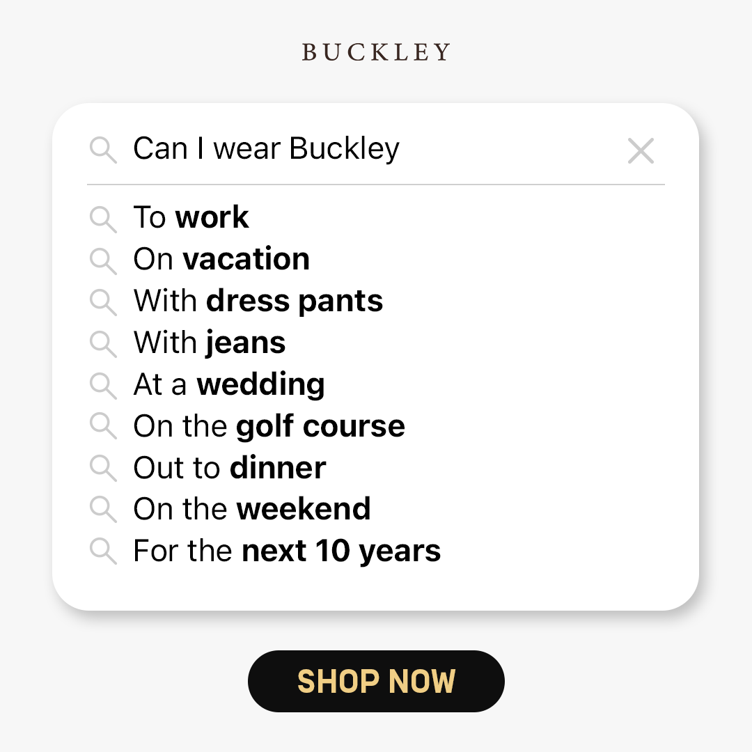 Buckley Belts Facebook ad