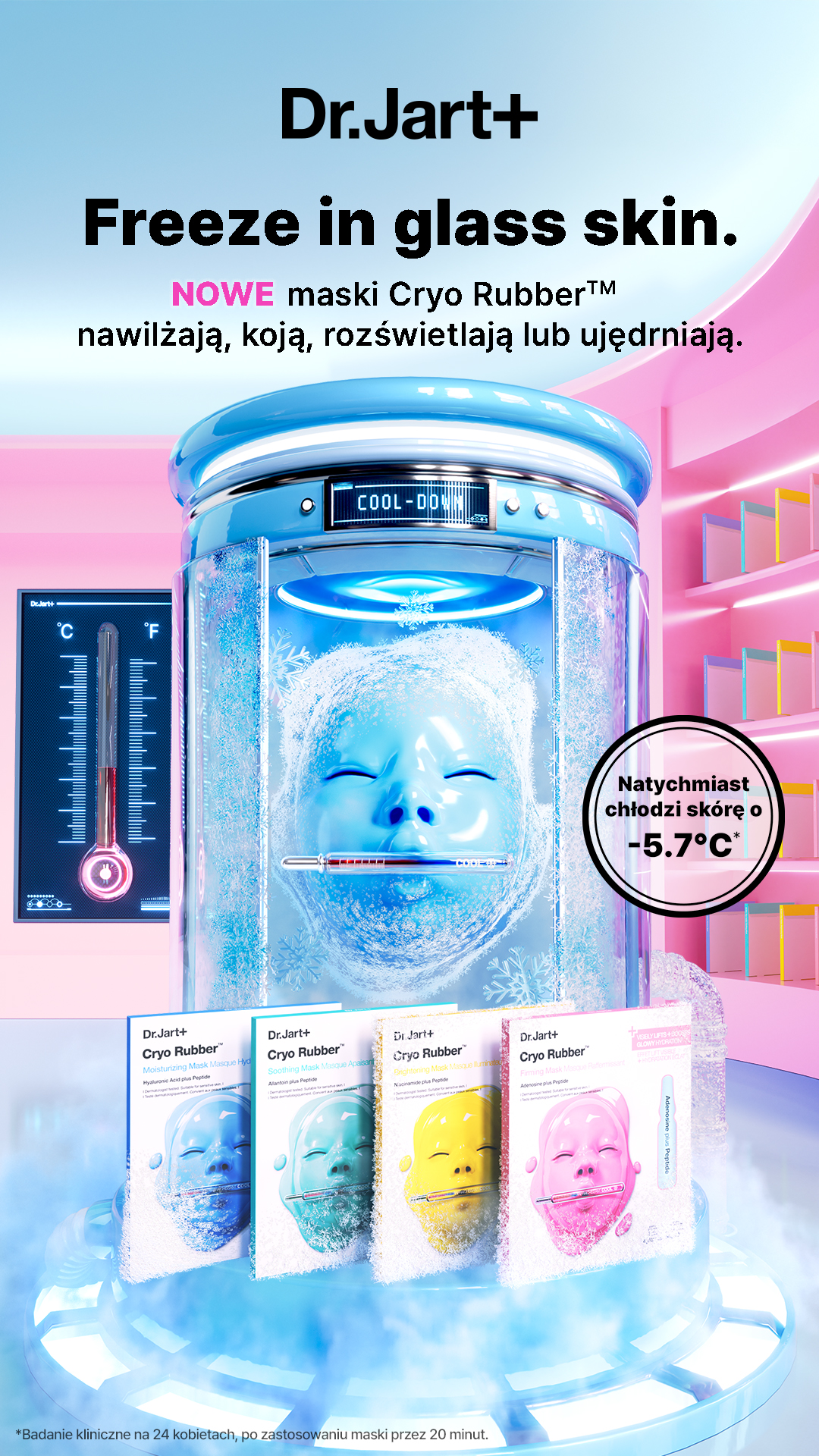 DrJart Facebook ad: Nowe maski Cryo Rubber