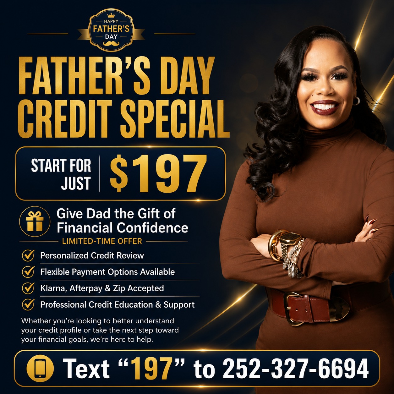 New Start Financial Group, LLC Facebook ad: Father's Day Credit Special $197