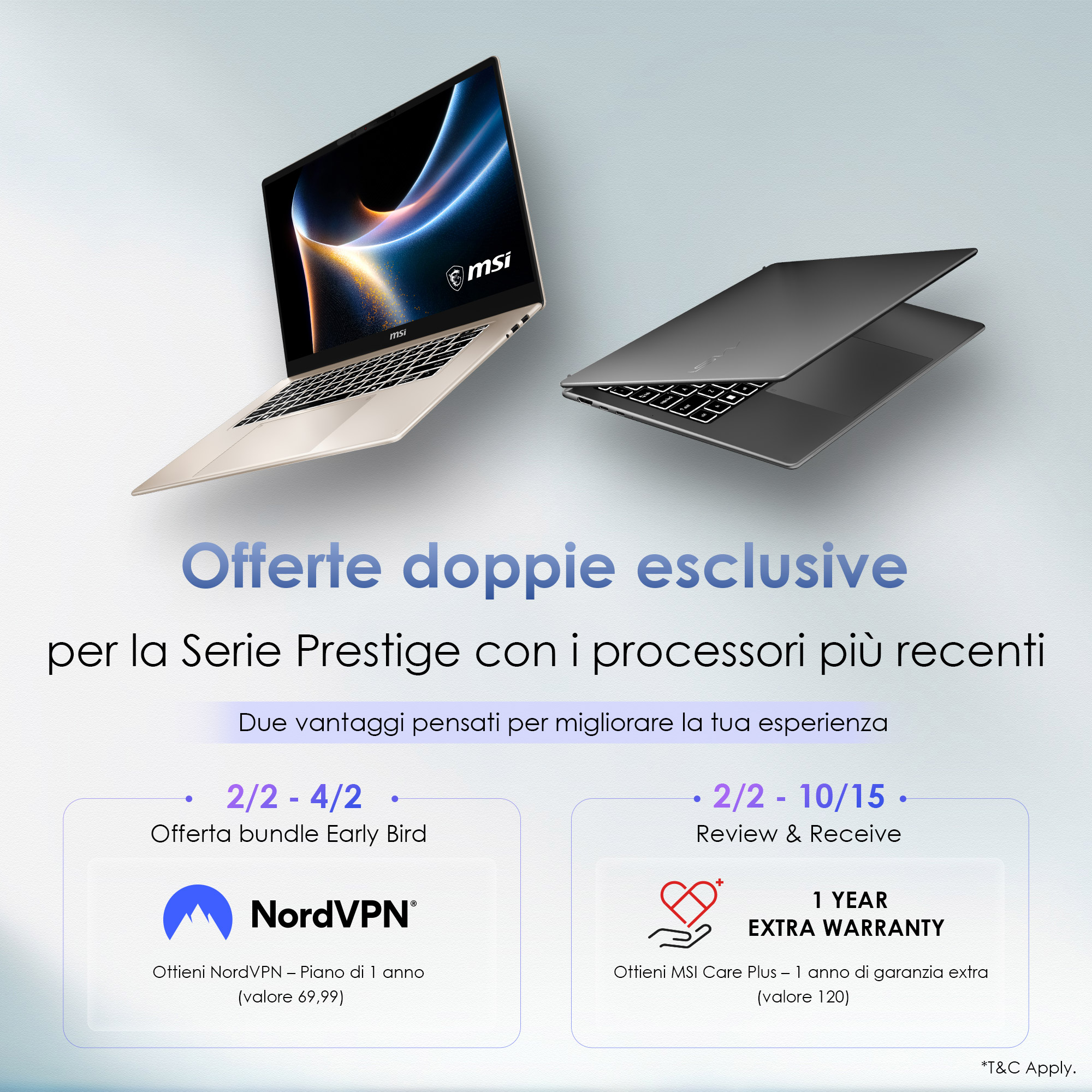 MSI Gaming Facebook ad: Prestige 14 / 16 AI+, Vivi per primo…