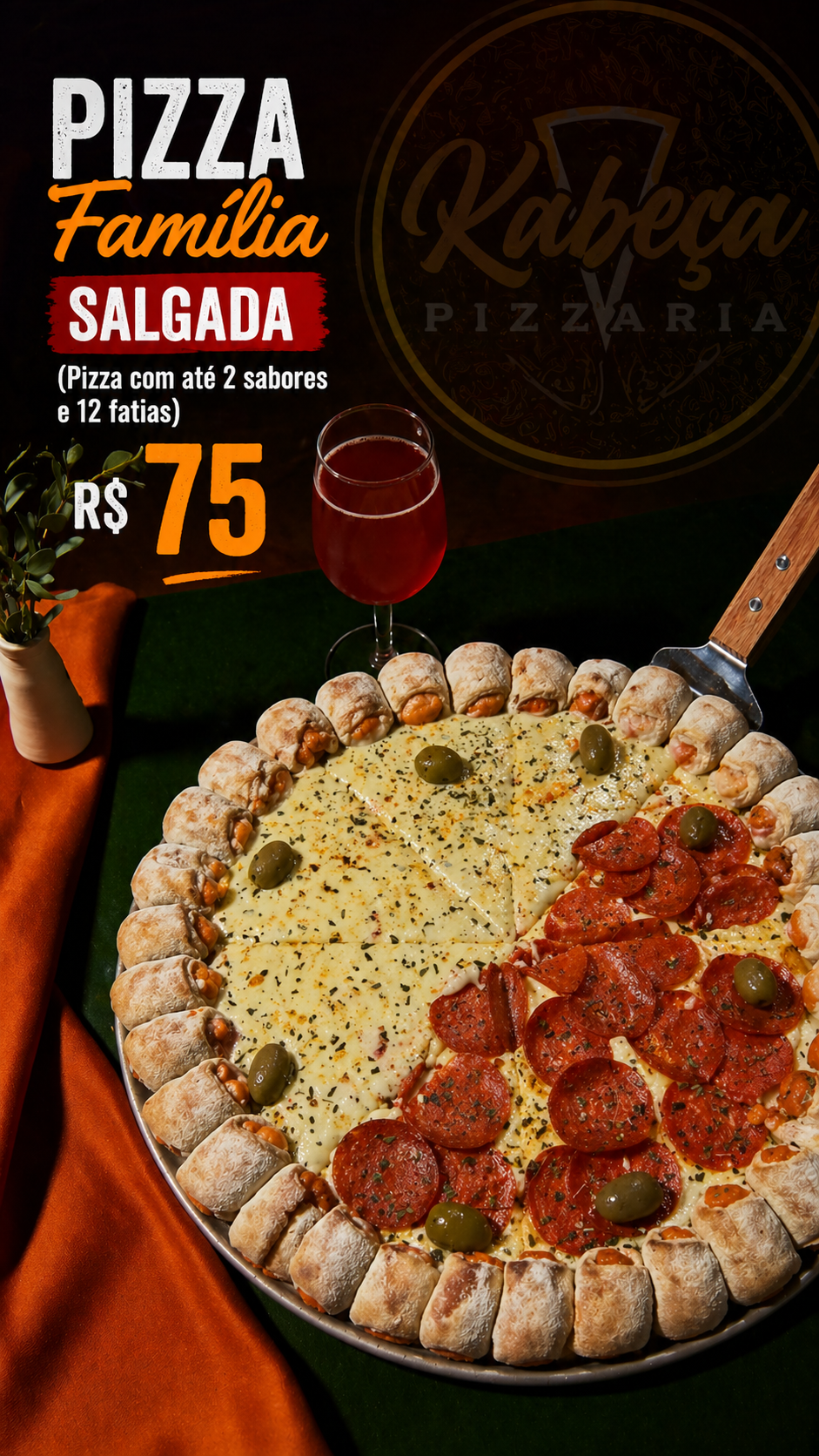 Kabeça Pizzaria Facebook ad: CLIQUE AQUI E PEÇA AGORA!