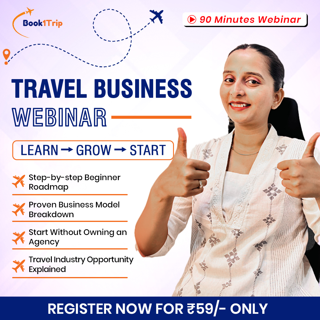 Book1Trip Facebook ad: Start Your Own Travel Business Online
