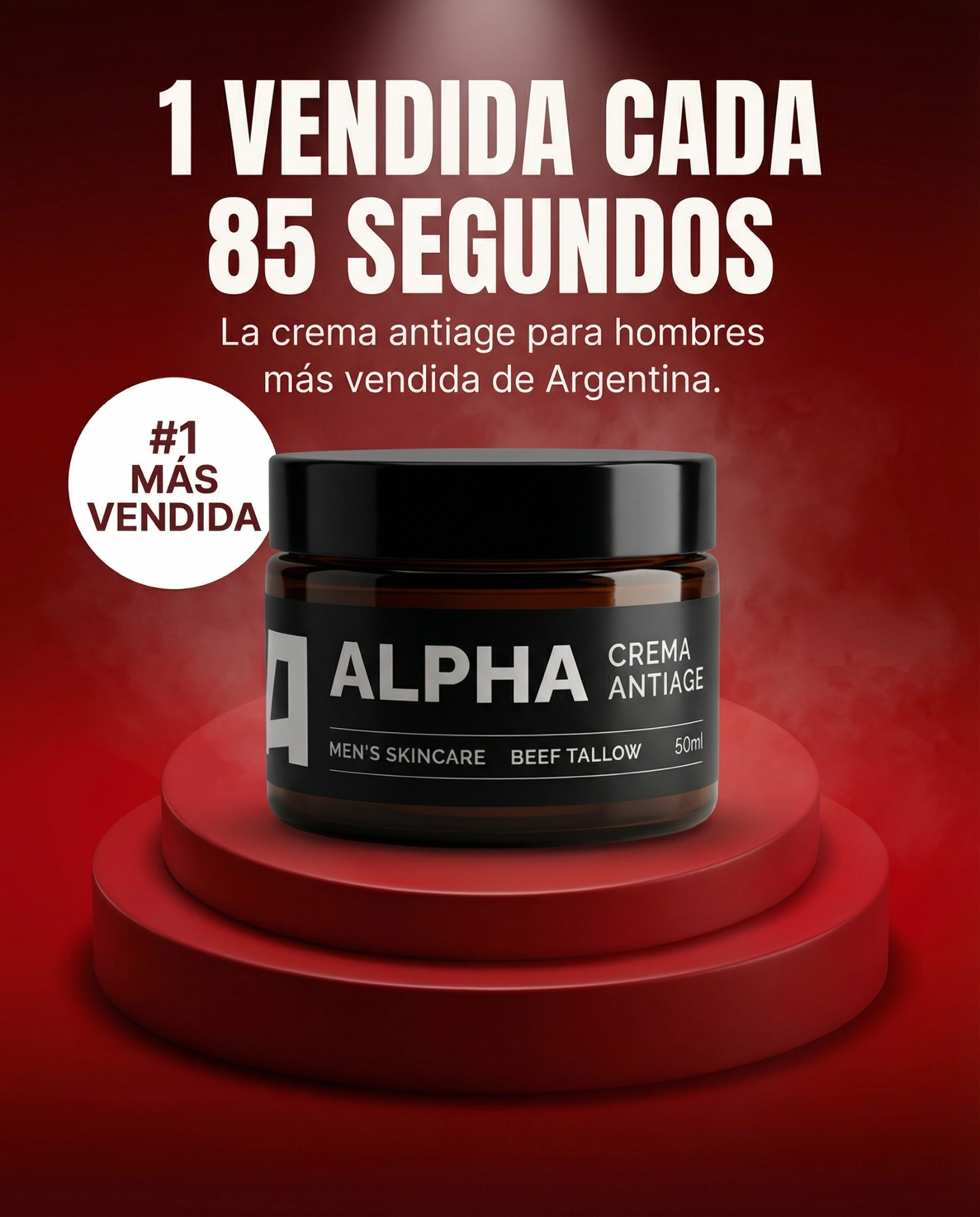 Alpha For Men Facebook ad: 1# Skincare para hombres en Argentina
