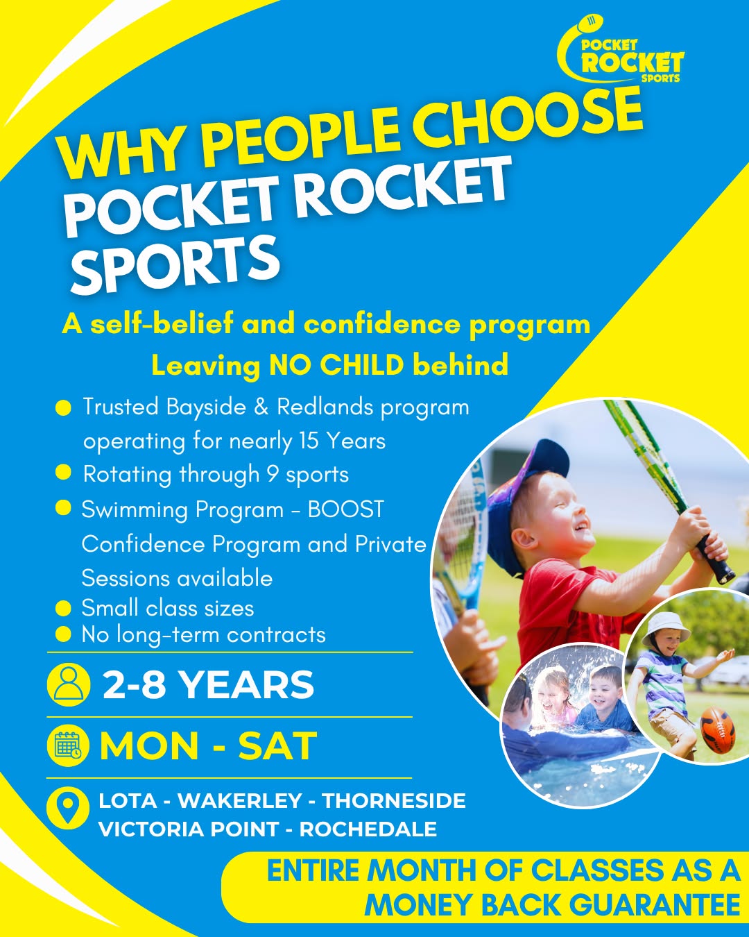 Pocket Rocket Sports Facebook ad: Confidence starts somewhere…