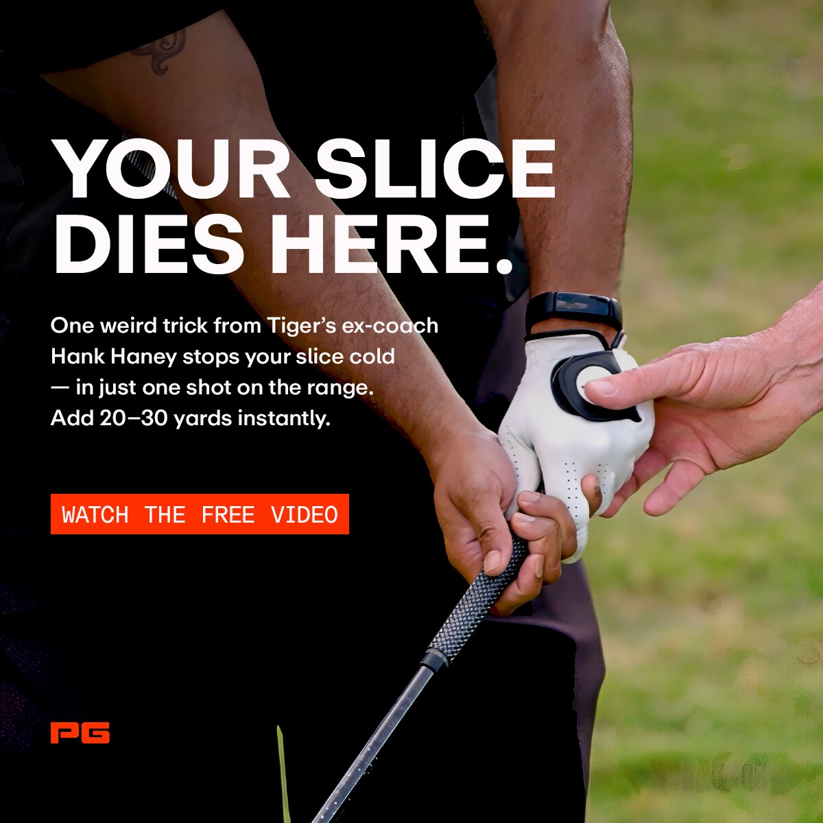 Hank Haney's One-Shot Slice Fix Facebook ad