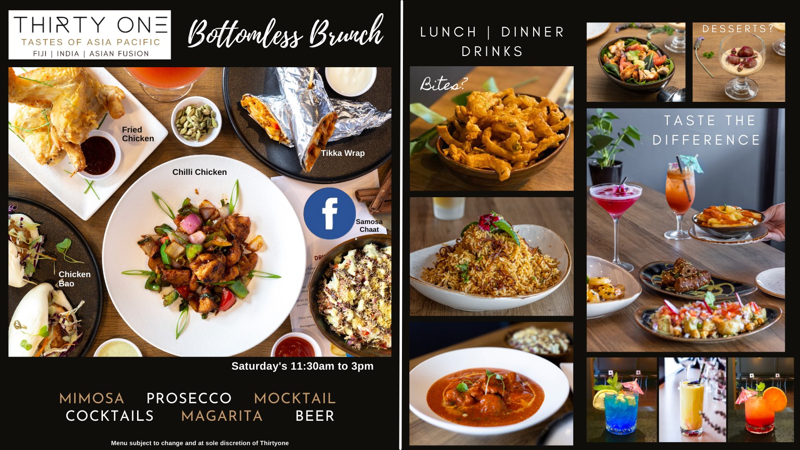 31 Bar & Eatery Facebook ad: 31 Indian Bar & Restaurant Ponsonby