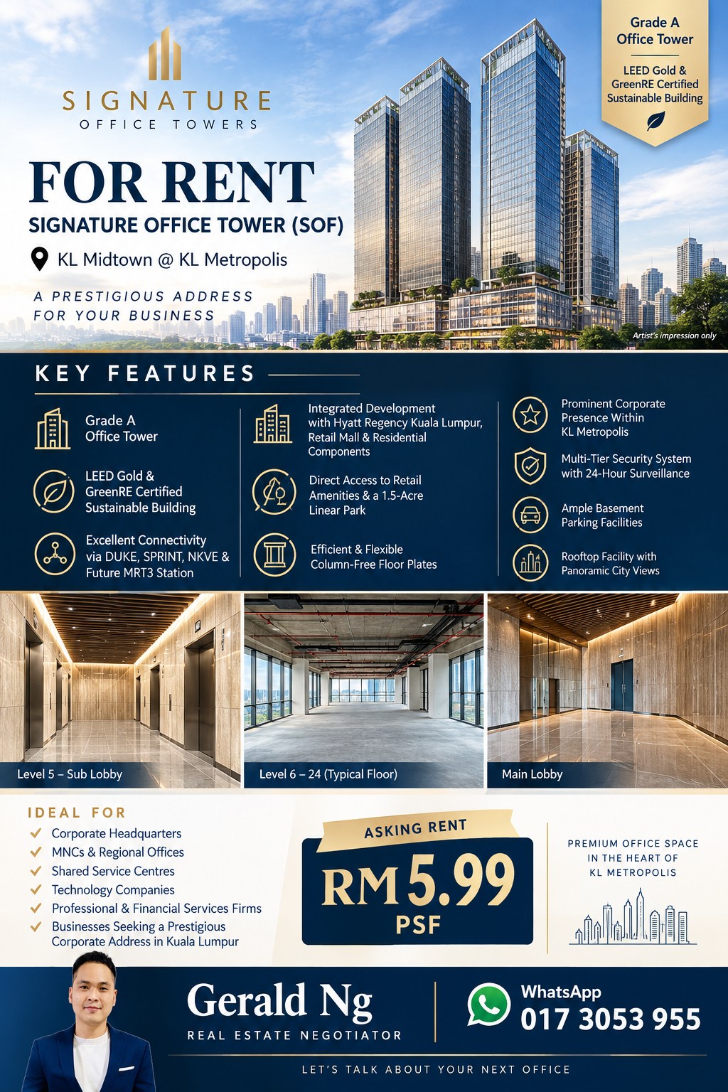 Industrial & Commercial Properties Facebook ad: Grade A Office KL Dutamas