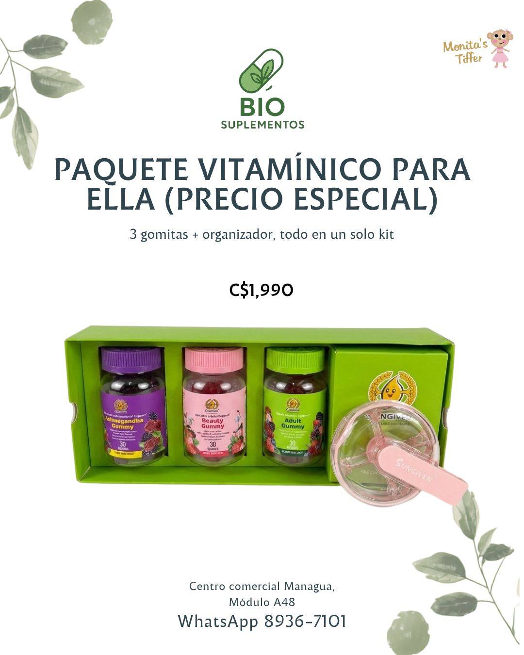 Monita's Tiffer Facebook ad: Suplementos Vitamínicos y Herbales, Calidad Premium