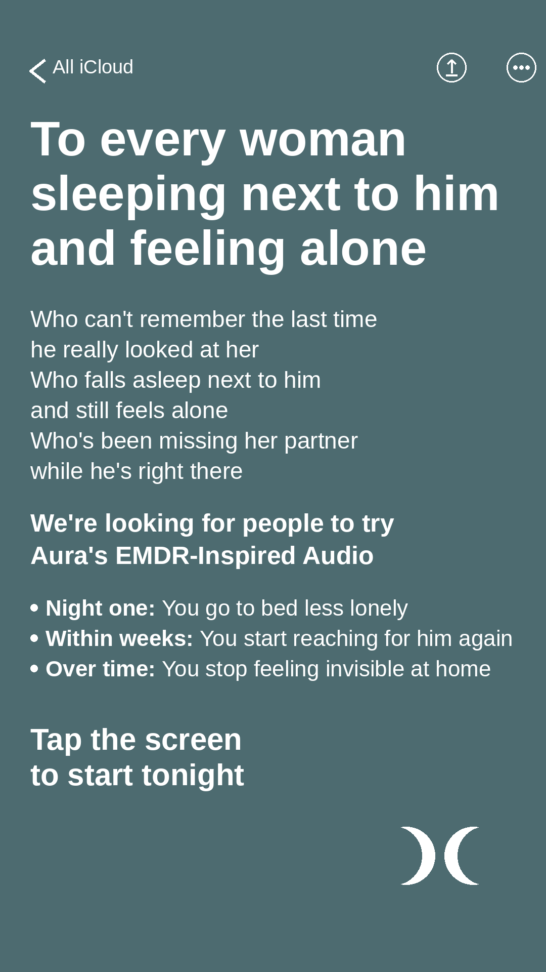 Aura: Find peace every day Facebook ad