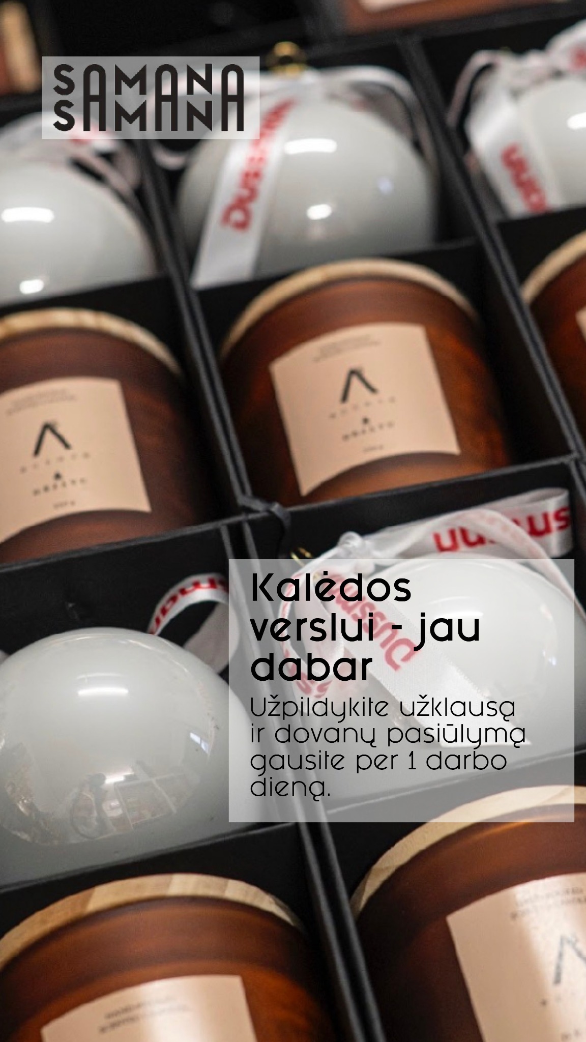 Samanasamana.lt Facebook ad: Verslo dovanos su Jūsų logotipu