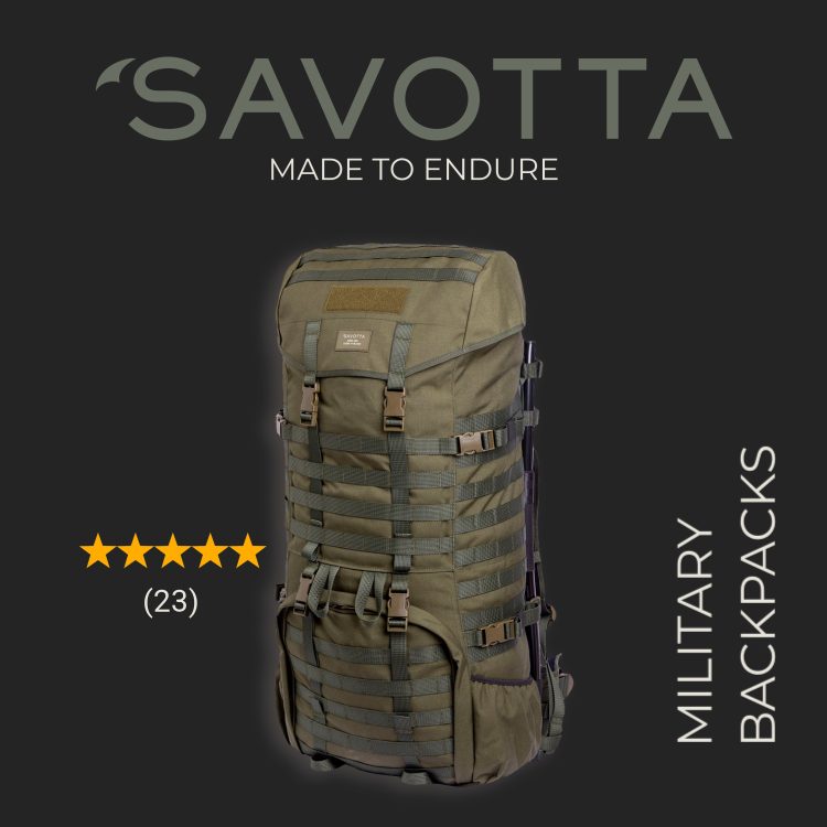 Savotta Facebook ad: Savotta military backpacks are modular, field-tested…