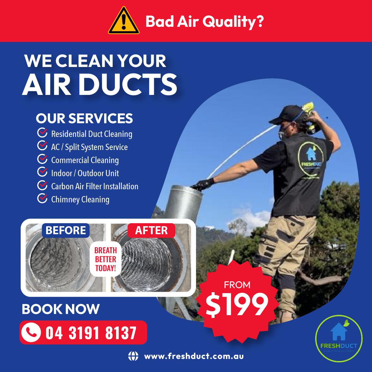 Fresh Duct - Air Duct Cleaning Services Facebook ad