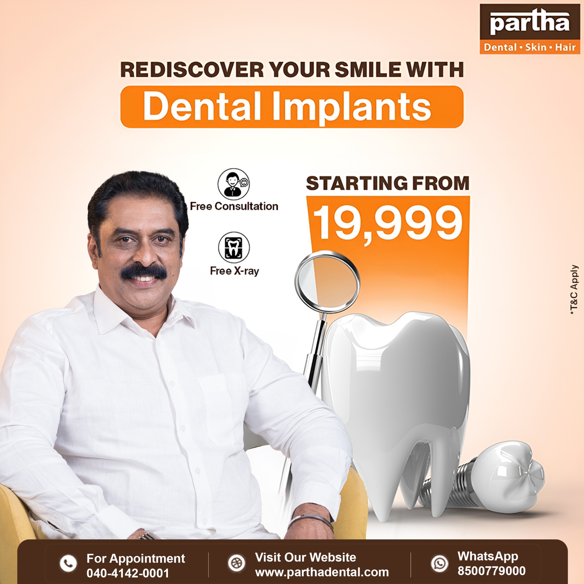 Partha Dental Skin Hair Clinic Facebook ad