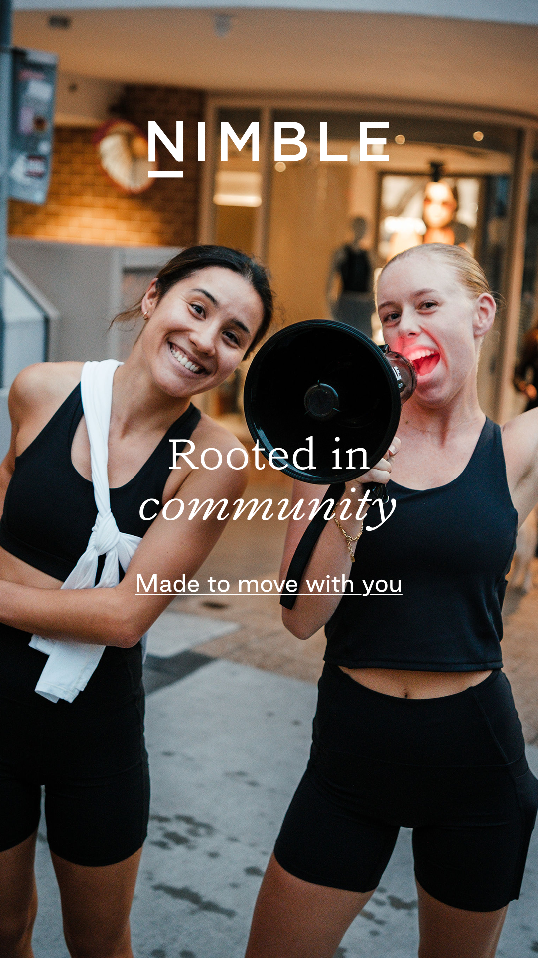 Nimble Activewear Facebook ad from Apr 14, 2026