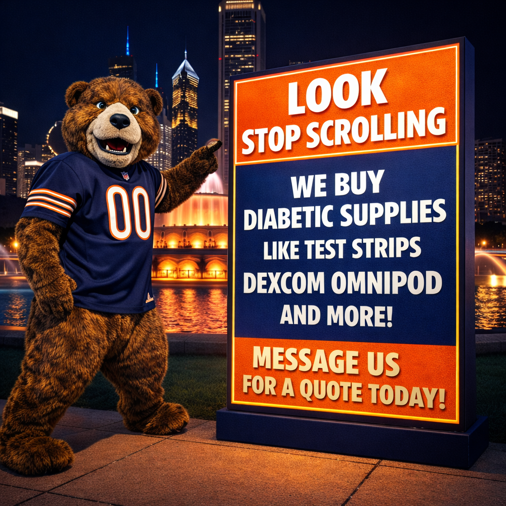 My DiabeticBuyback Facebook ad: Hey Bears Fans! Sell Your Diabetic Supplies Today!